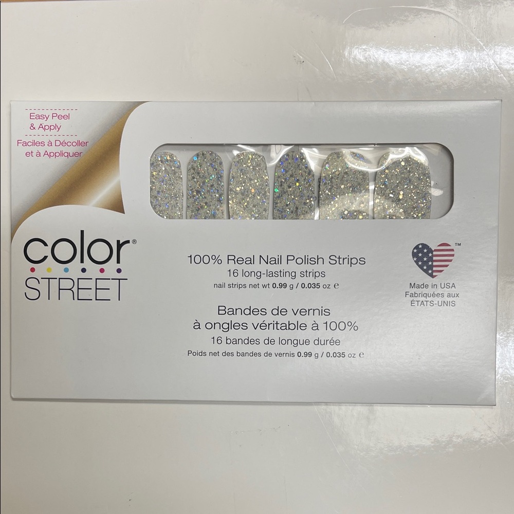 Color Street Silver Glitter Nail Strips